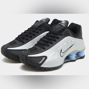 Nike Shox R4 Metallic Silver Psychic Blue Black HQ1988 004 Men's